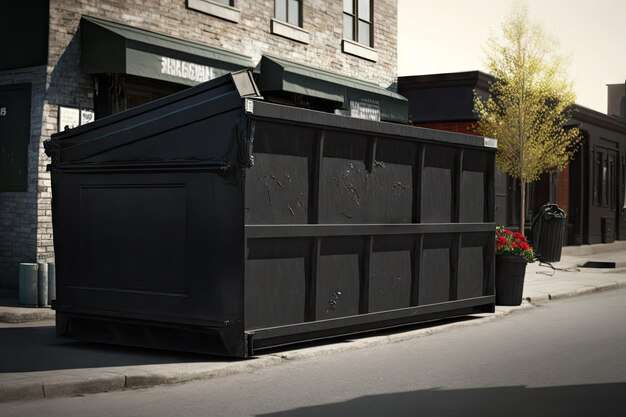 large black dumpster garbage recyclables restaurant 124507 91348